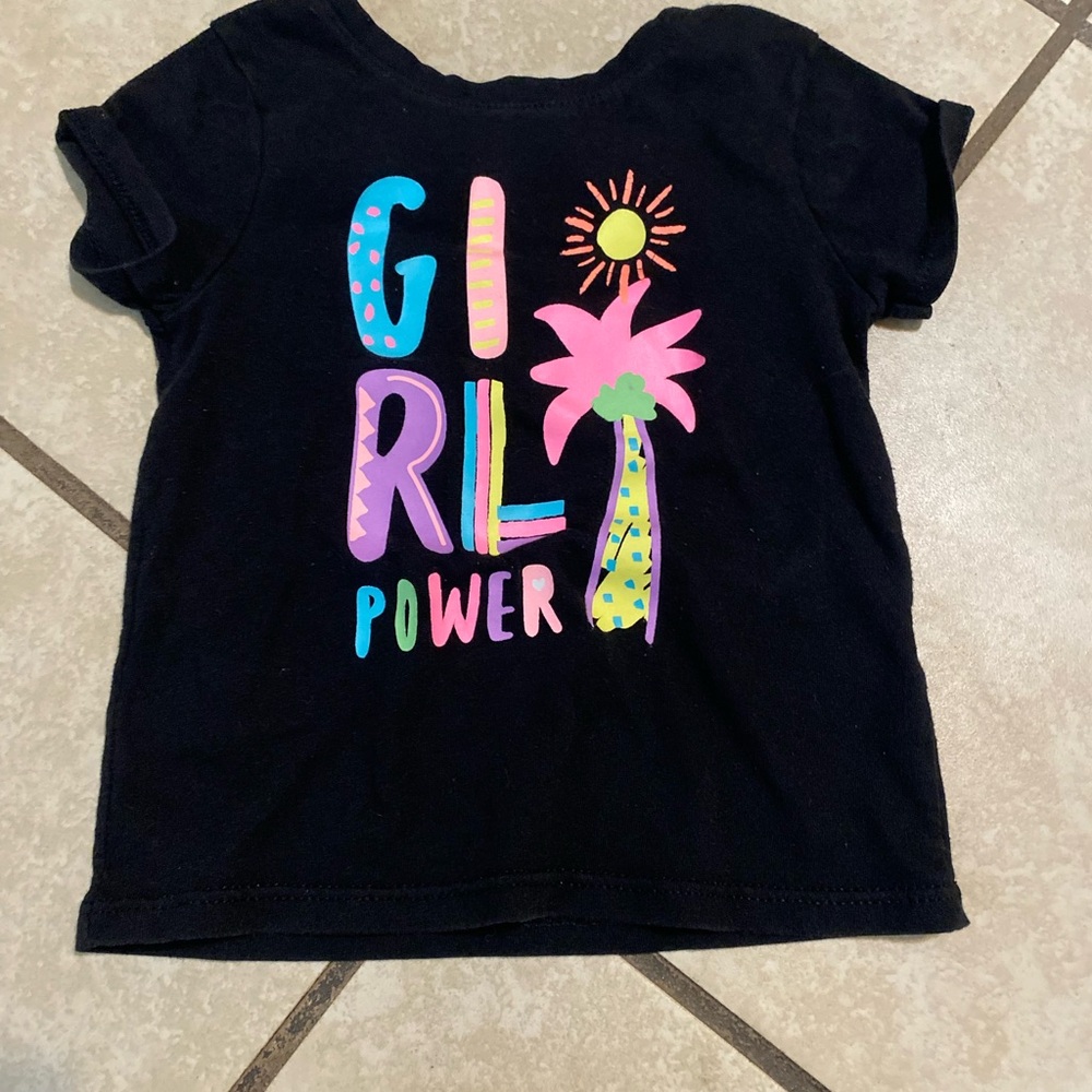 Black 'Girl Power' Kids T-Shirt